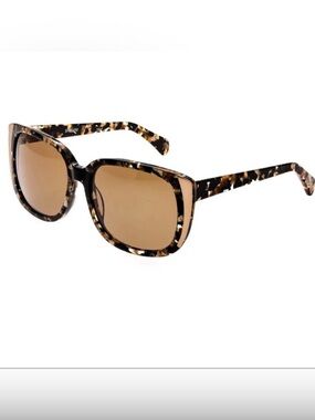 Bertha Natalia Polarized Sunglasses NIB Brown Gold Tortoiseshell Gold Accents